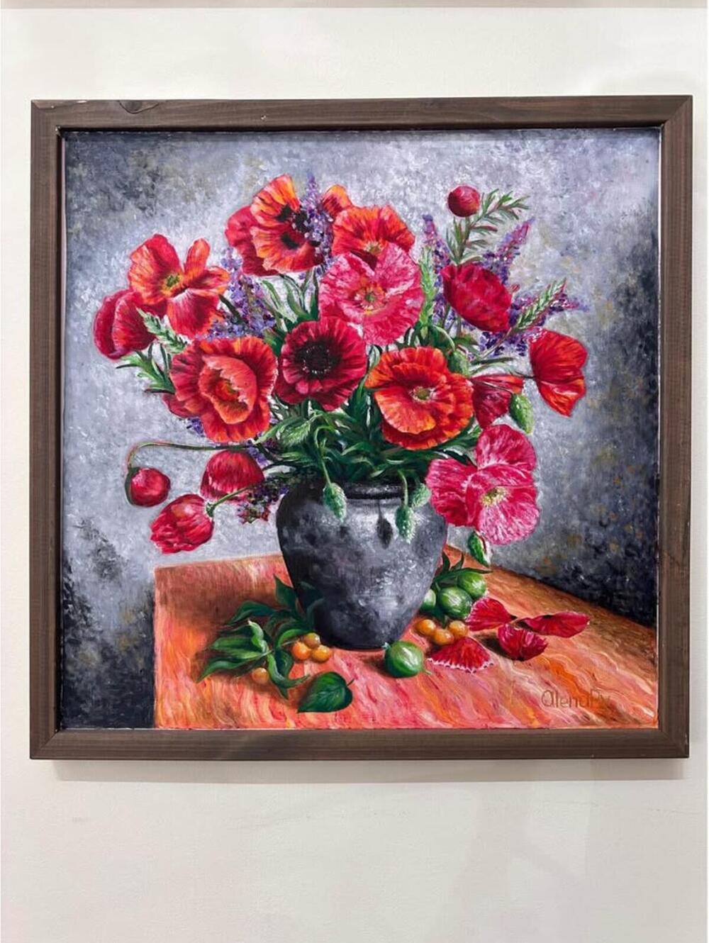 Original Oil Painting "Field Poppies"
16"x16"